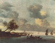 RUYSDAEL, Salomon van A Ferry Boat near Arnheim sg USA oil painting reproduction
